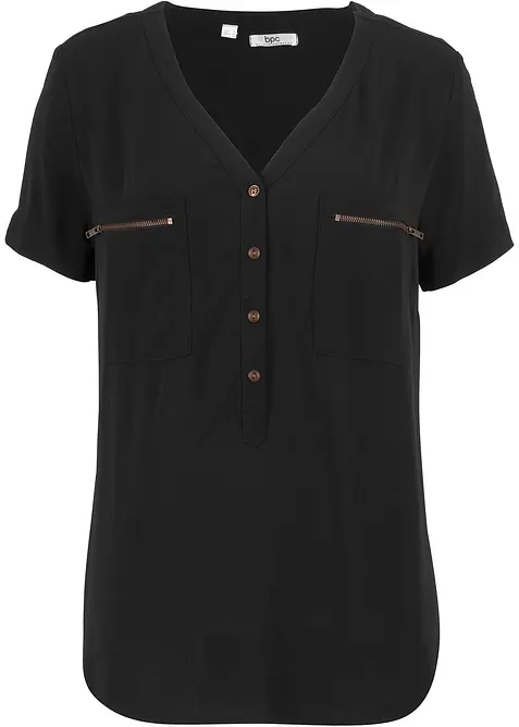 Camicetta in viscosa a maniche corte, bonprix