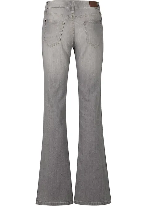 Jeans bootcut elasticizzati confortevoli, vita media, bonprix