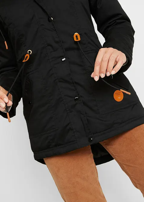 Parka imbottito con pelliccia sintetica, bonprix