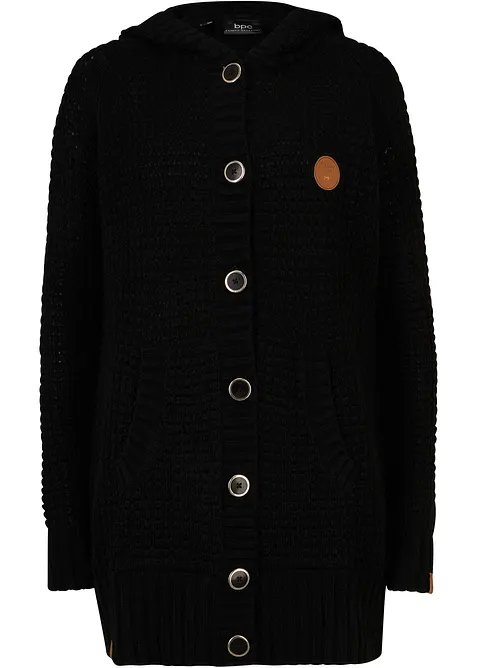 Cardigan lungo con cappuccio, bonprix