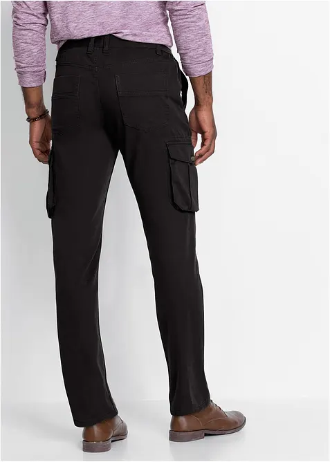 Pantaloni cargo in puro cotone, taglio confortevole regular fit, straight, bonprix