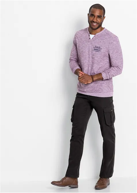 Pantaloni cargo in puro cotone, taglio confortevole regular fit, straight, bonprix