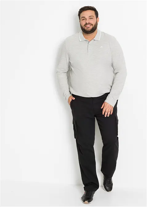 Pantaloni cargo in puro cotone, taglio confortevole regular fit, straight, bonprix