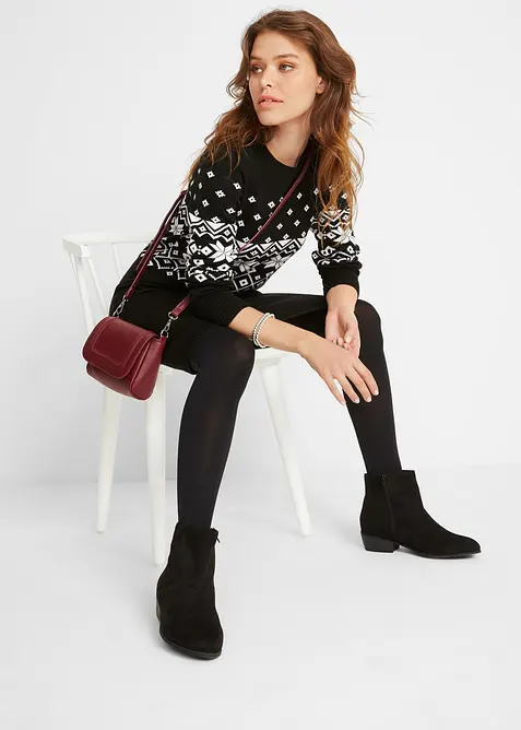 Abito in maglia con motivo norvegese, bonprix