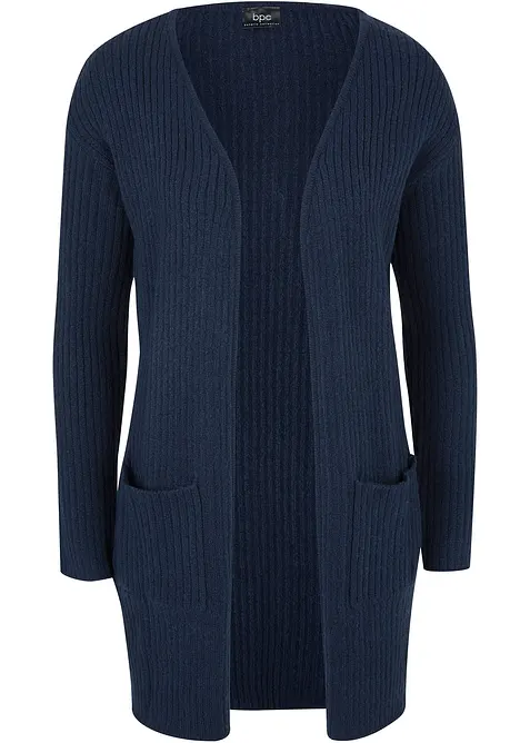 Cardigan lungo a coste, bonprix