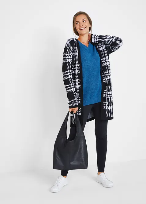 Maglione oversize con scollo a V, bonprix