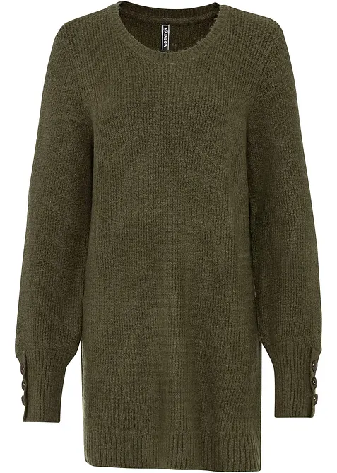 Maglione lungo con bottoni, bonprix
