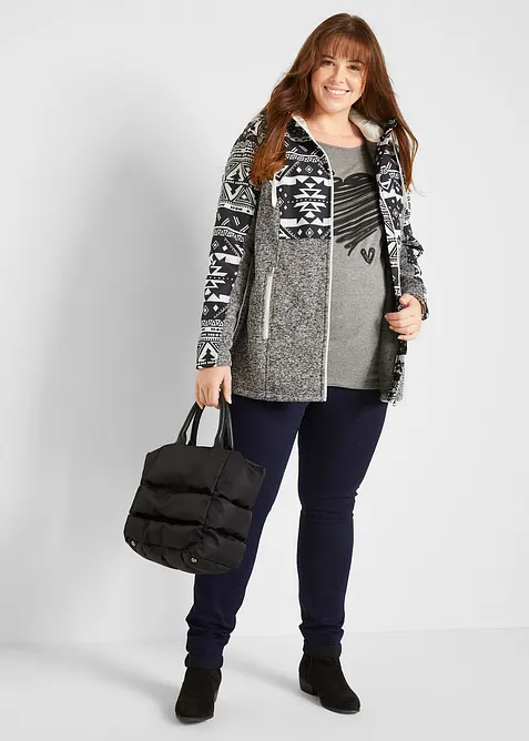 Giacca prémaman in pile con inserto babywearing, bonprix