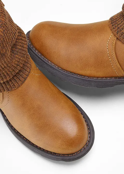 Stivaletti con inserto in maglia, bonprix