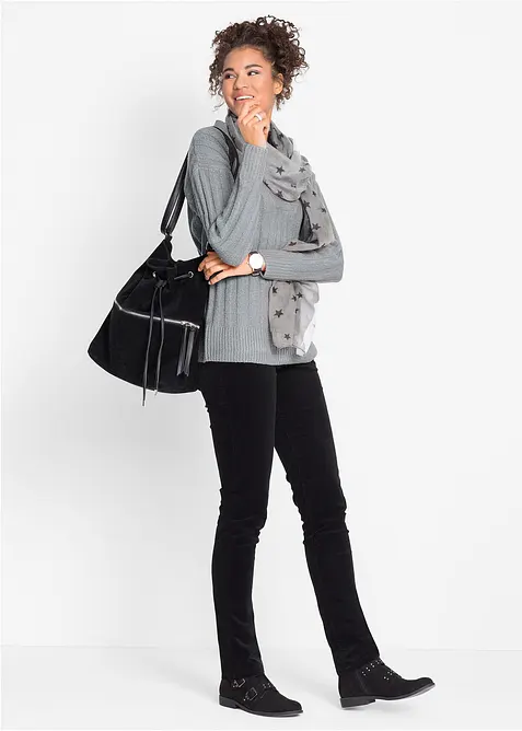 Pantaloni di velluto elasticizzati, slim fit, bonprix