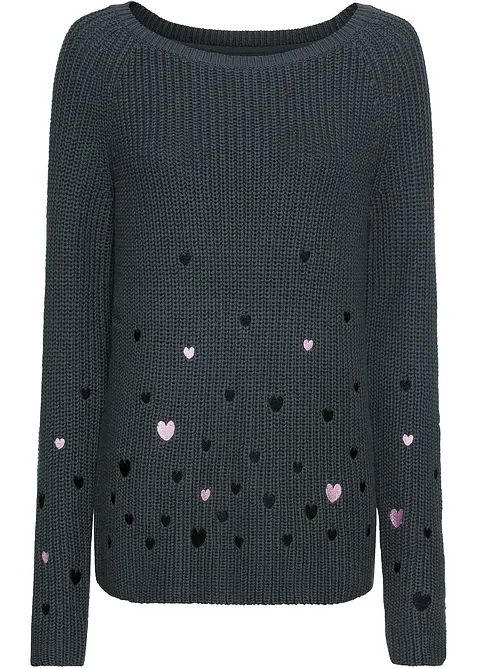 Maglione con ricamo, bonprix