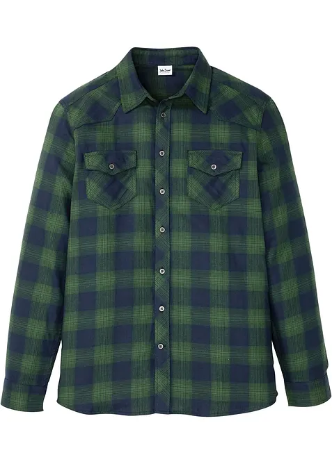 Camicia in flanella di puro cotone, bonprix
