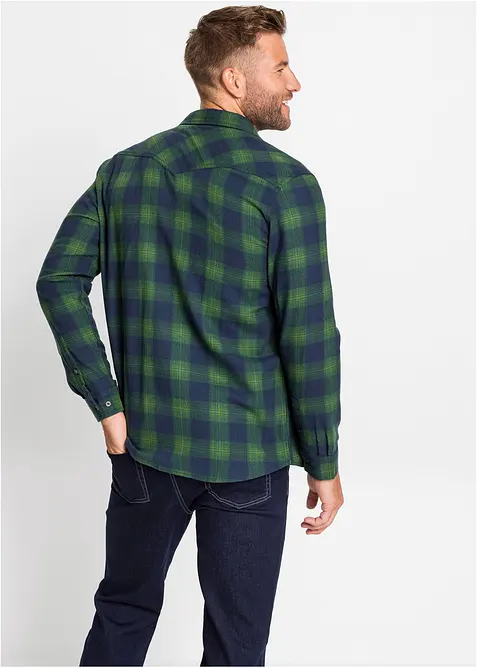 Camicia in flanella di puro cotone, bonprix