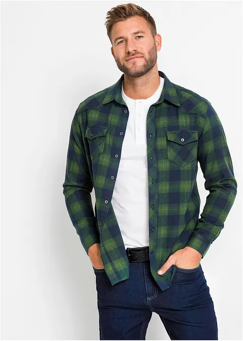 Camicia in flanella di puro cotone, bonprix