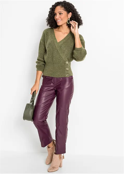 Maglione con effetto incrociato, bonprix