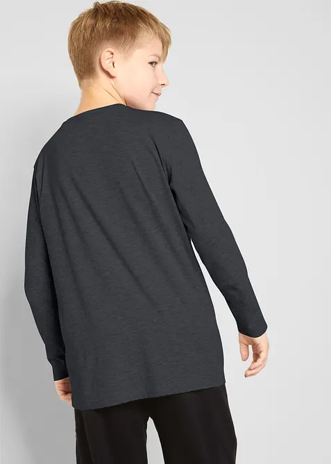 Maglia a maniche lunghe in cotone biologico (pacco da 2), bonprix