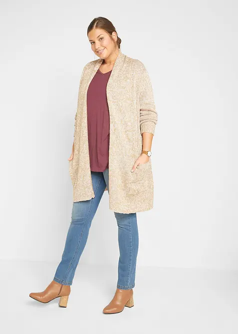 Maglia lunga in puro cotone biologico, bonprix