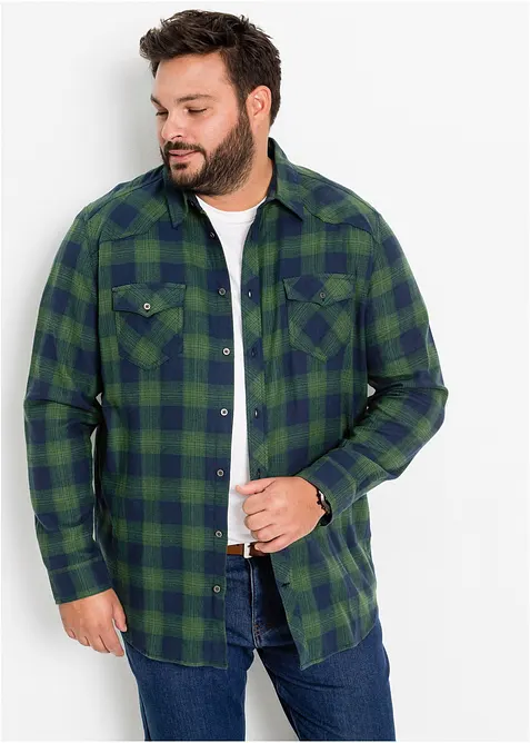 Camicia in flanella di puro cotone, bonprix
