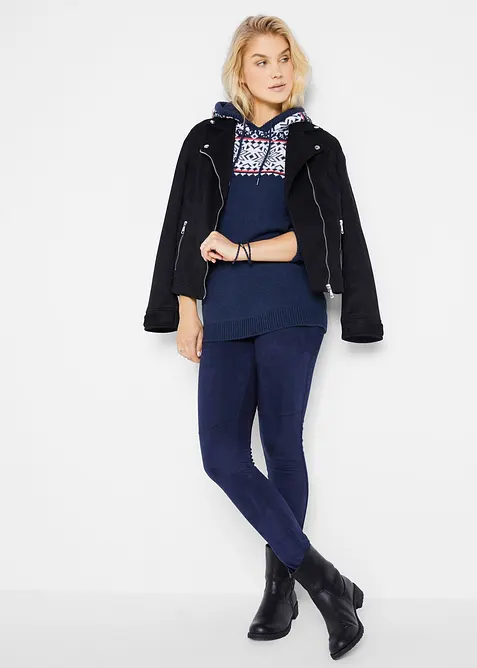 Maglione norvegese con cappuccio, bonprix