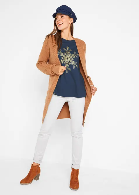 Maglia in puro cotone a maniche lunghe, bonprix