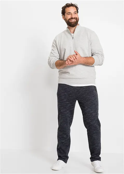 Felpa con colletto e zip, bonprix