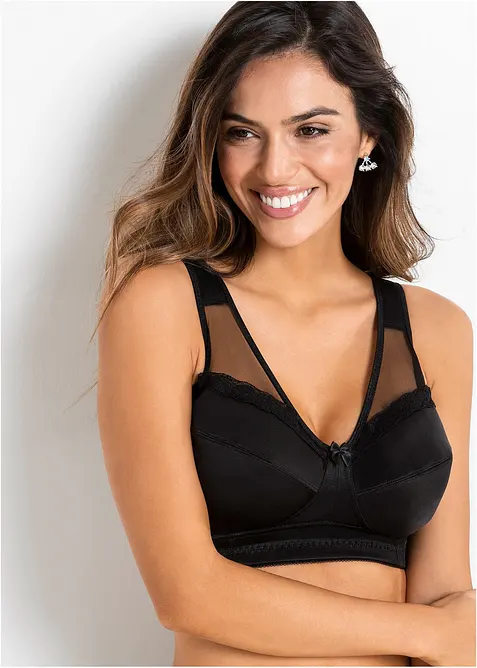 Reggiseno contenitivo senza ferretto con spalline imbottite (pacco da 2), bonprix