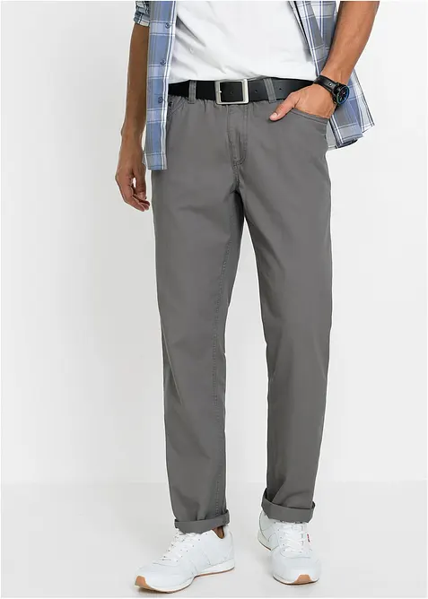 Pantaloni con elastico in vita  regular fit, straight (pacco da 2), bonprix