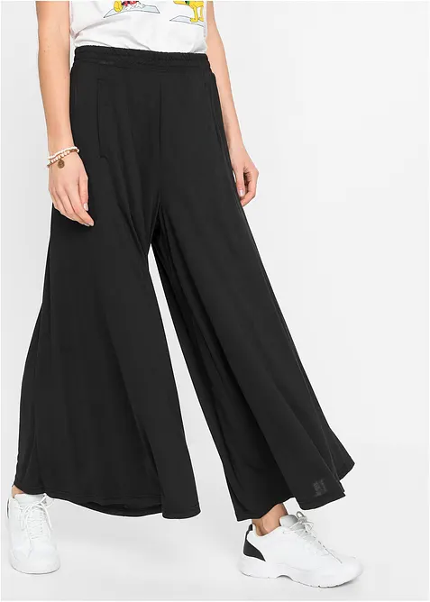Pantaloni culotte in jersey con gambe larghe, bonprix
