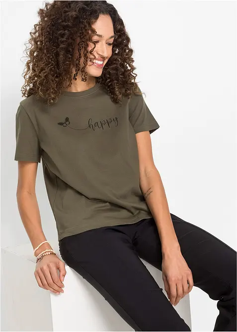 T-shirt in puro cotone, bonprix