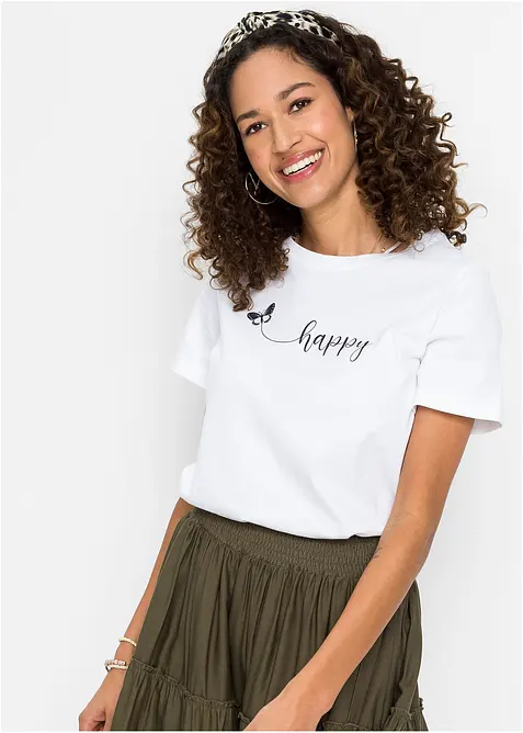 T-shirt in puro cotone, bonprix