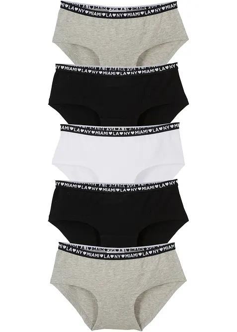 Panty con morbido cotone (pacco da 5), bonprix