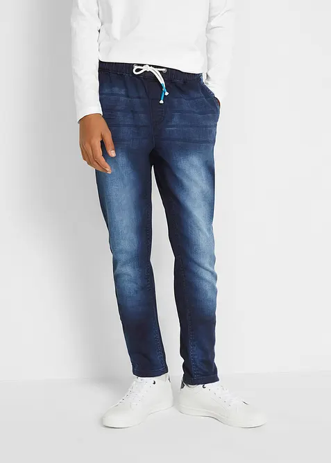 Jeans in felpa con elastico in vita regular fit, straight, bonprix