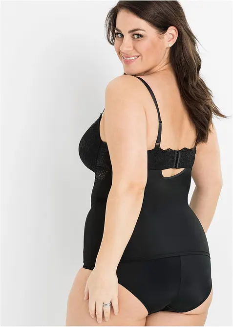 Canotta con reggiseno integrato in microfibra liscia, bonprix