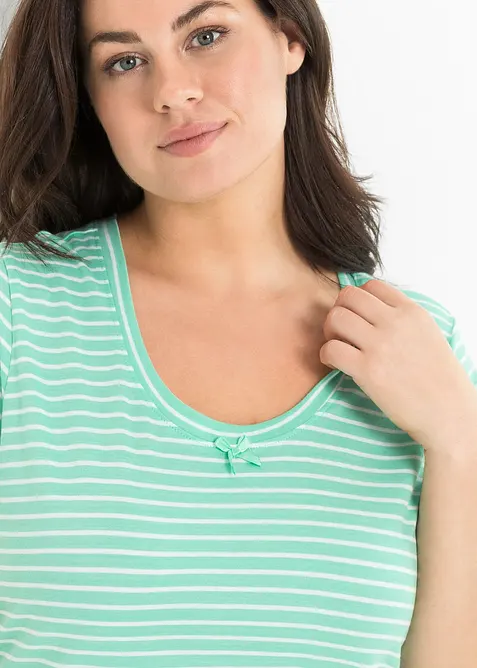 Camicia da notte lunga in puro cotone, bonprix