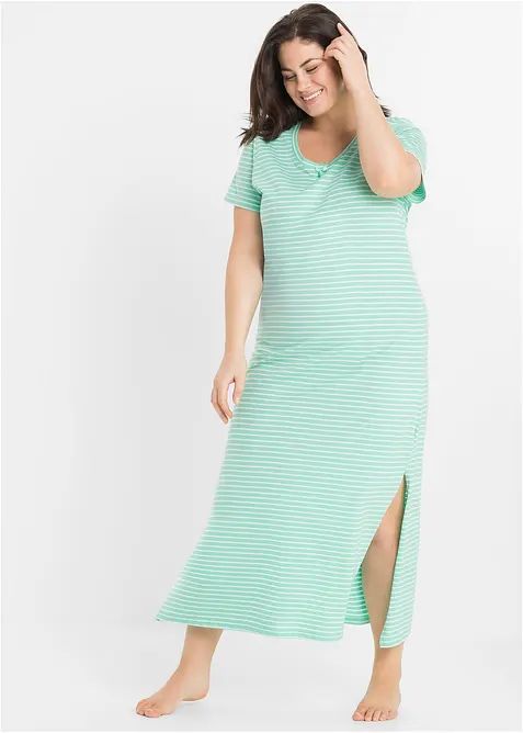 Camicia da notte lunga in puro cotone, bonprix