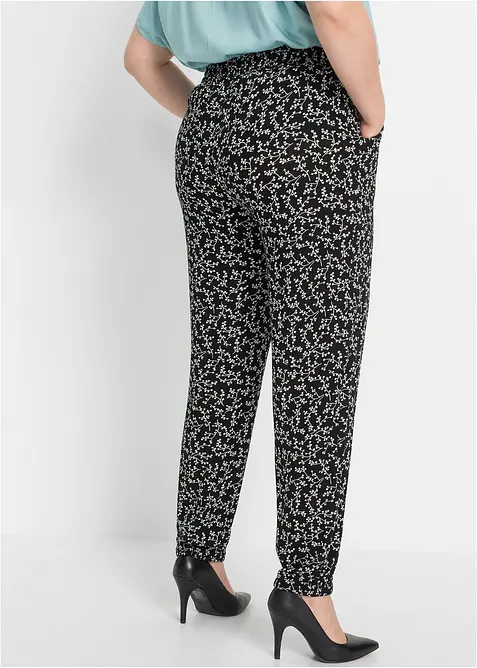 Pantaloni in pura viscosa con elastico in vita, bonprix
