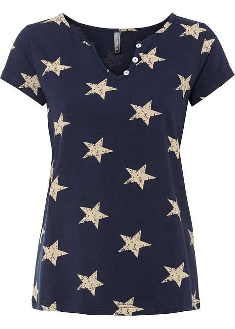 Maglia con stelle in puro cotone, bonprix