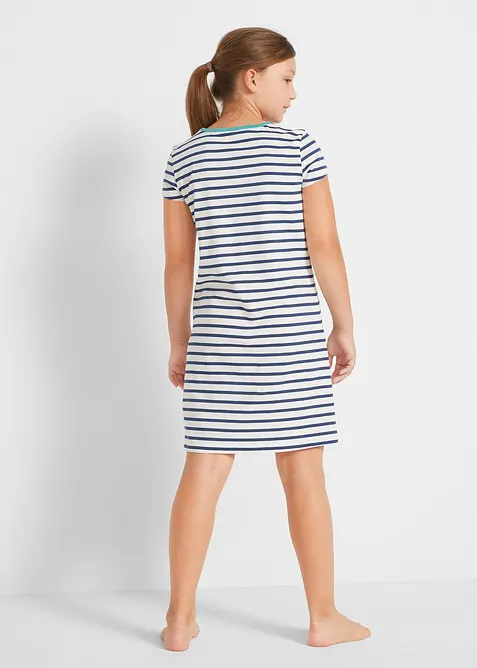 Camicia da notte a maniche corte in puro cotone (pacco da 2), bonprix