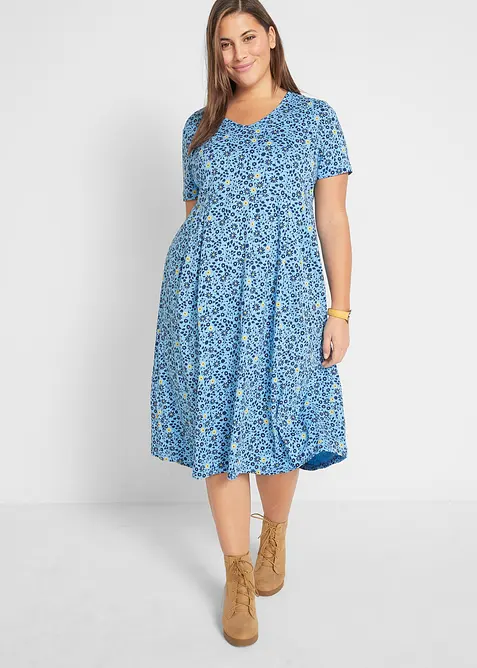 Abito midi di jersey in cotone, bonprix