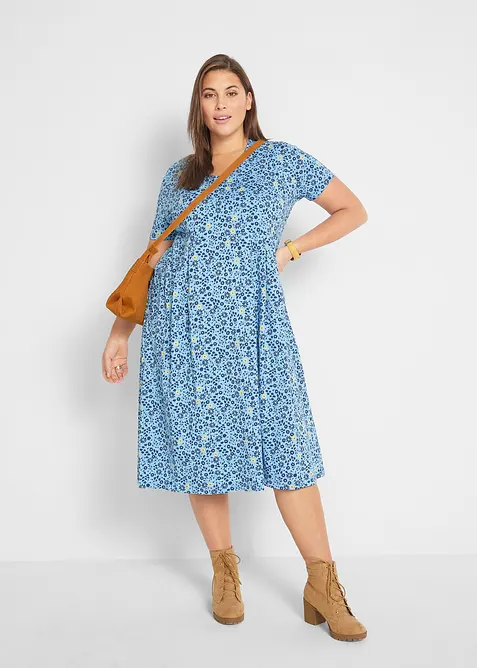 Abito midi di jersey in cotone, bonprix