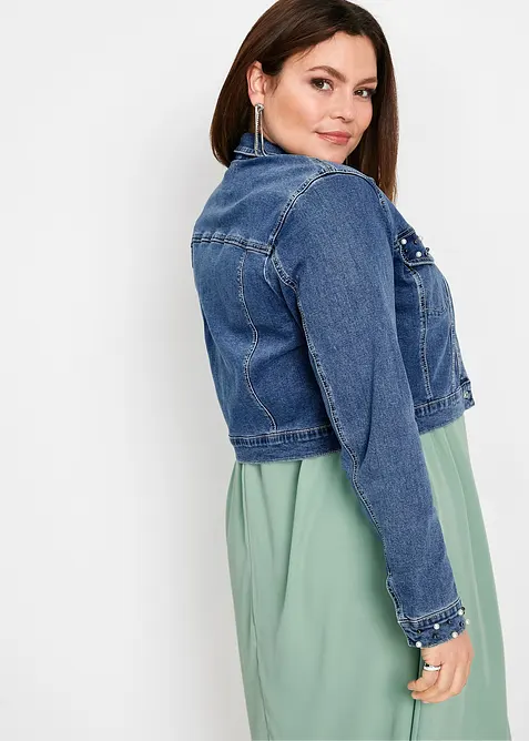 Bolero di jeans con perle, bonprix