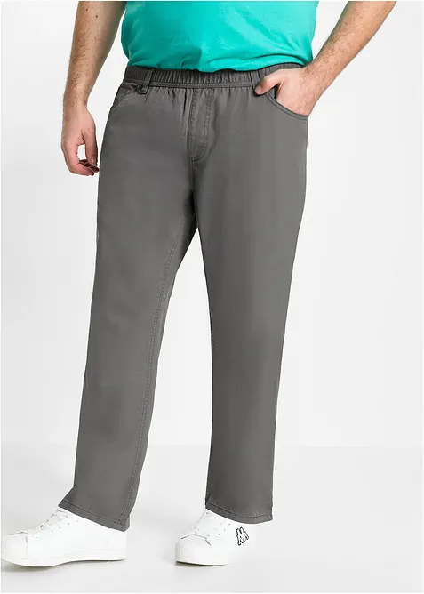 Pantaloni con elastico in vita  regular fit, straight (pacco da 2), bonprix