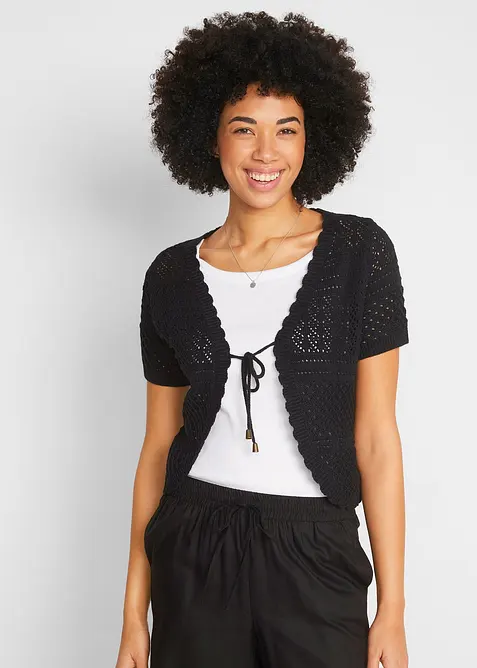 Bolero corto effetto uncinetto, bonprix