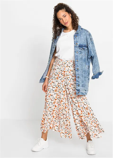 Pantaloni a palazzo in viscosa fluente, bonprix