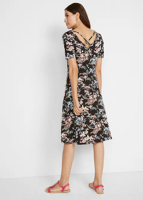 Abito svasato al ginocchio in jersey, bonprix