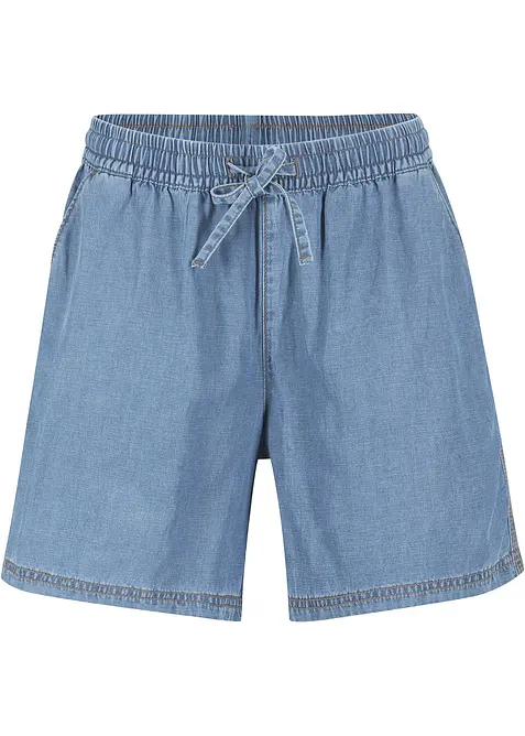 Shorts in denim leggero con lino, bonprix