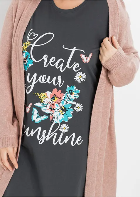 Camicia da notte corta in puro cotone (pacco da 2), bonprix