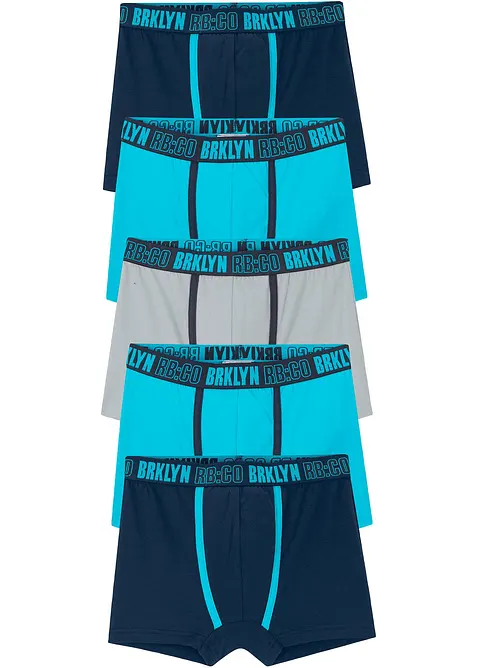 Boxer aderenti con cotone morbido (pacco da 5), bonprix