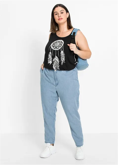 Top lungo in morbida viscosa, bonprix