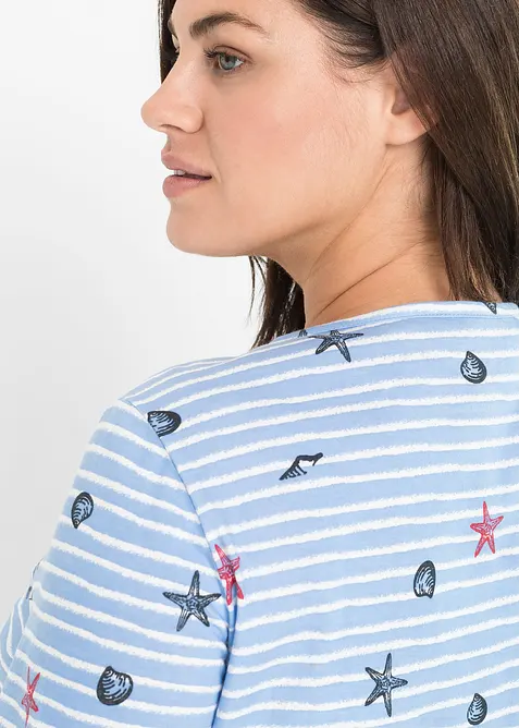 Camicia da notte corta in puro cotone, bonprix